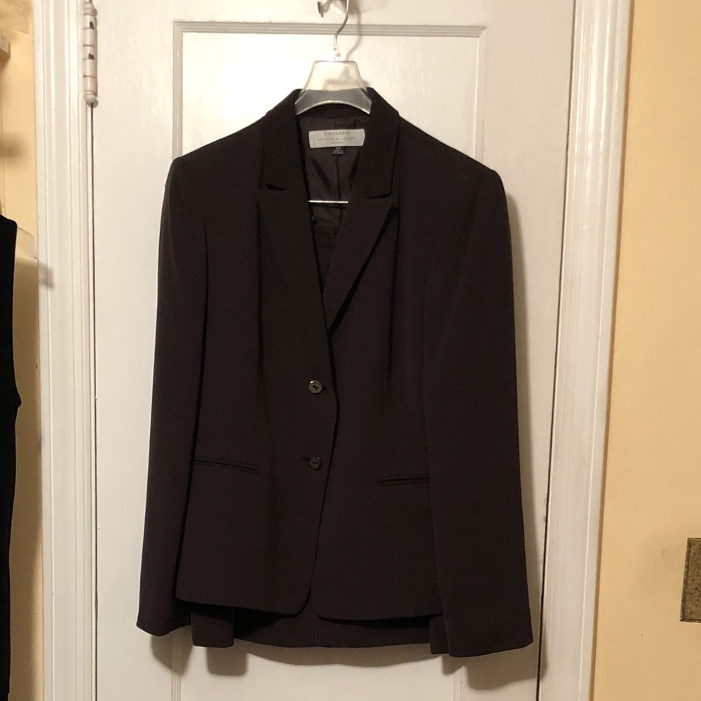 Brown skirt suit